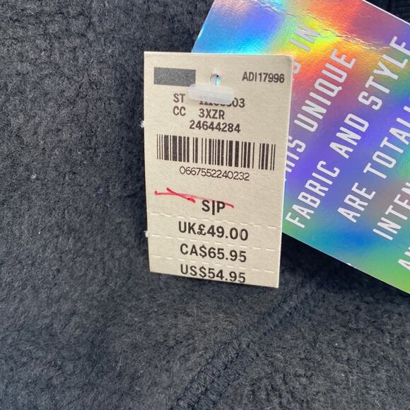 Victoria's Secret PINK Women Red Rose Floral Fleece Pullover Sweatshirt Black S - Picture 4 of 5